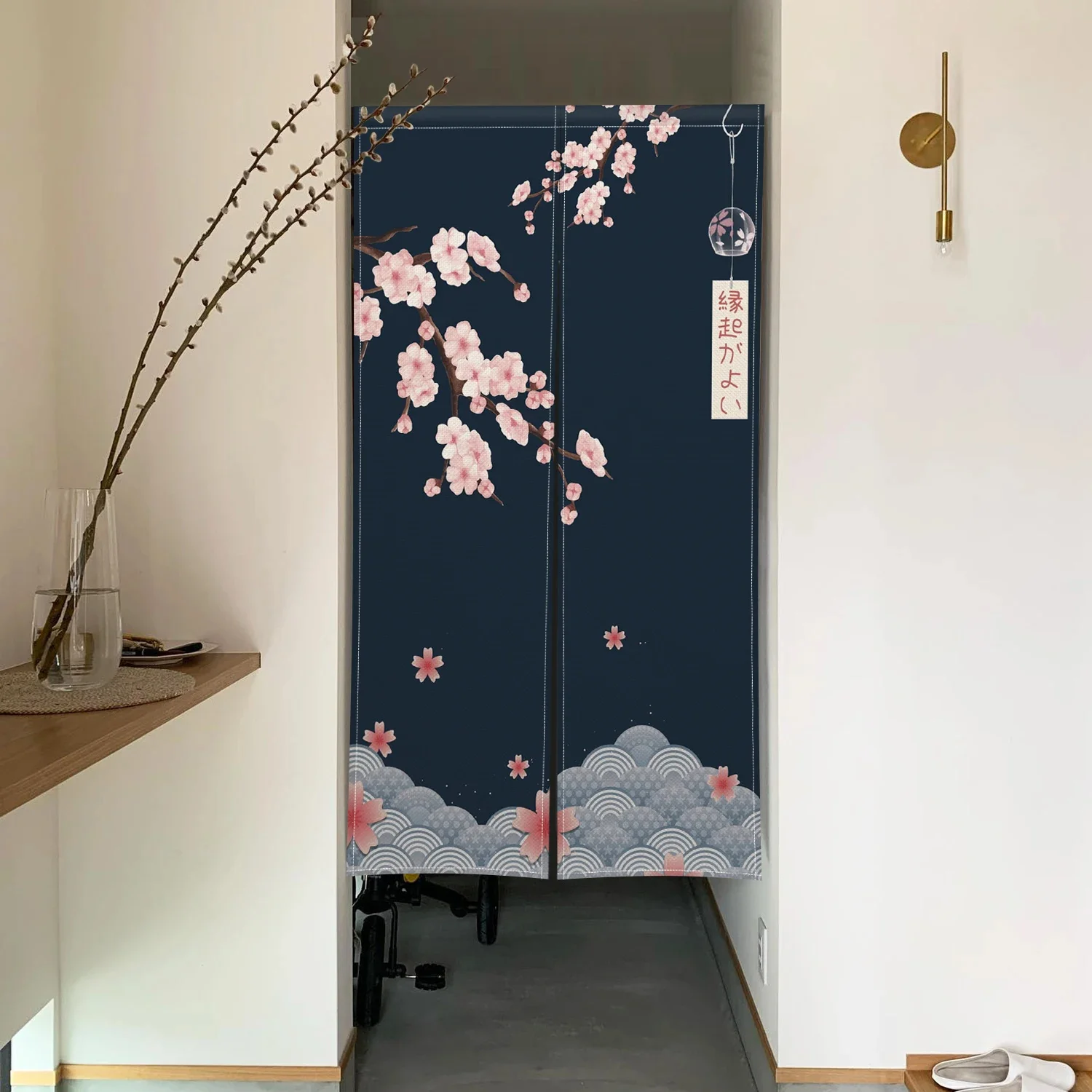Cortina de puerta de flor de c - Noren Curtain Doorway reseña y precio