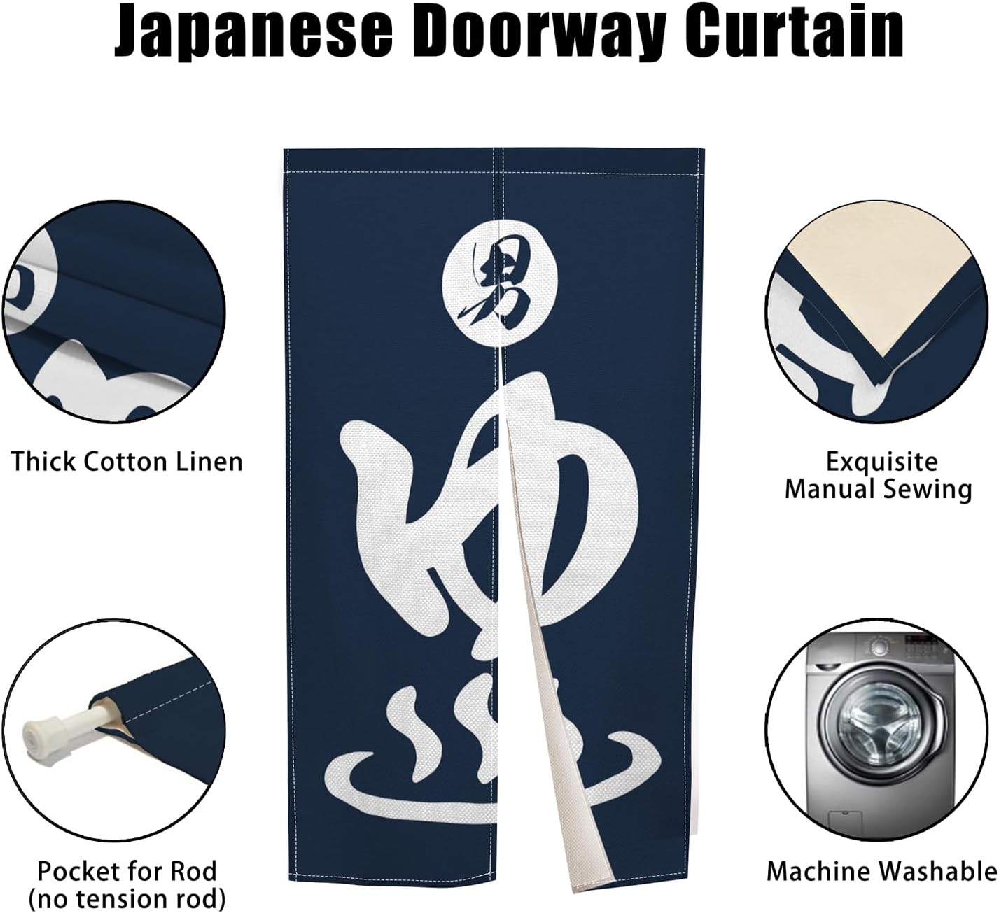 Cortina Noren Japonesa Larga p - Noren Curtain Doorway reseña y precio