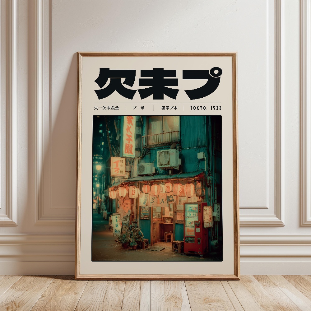 Póster Retro Japonés de Vaporw - Japanese Lifestyle And Culture reseña y precio